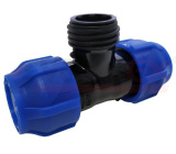 Тройник ПНД VALFEX компр. переходной с внутренней резьбой 25-1/2"-25 (60/15)